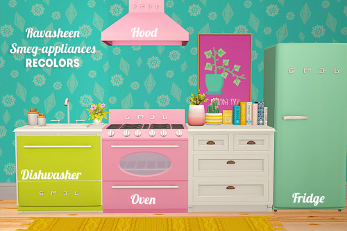 [ts2] thimblesims Ravasheen smeglish-appliances - recolors Smeglish dishwasher - 26 colorsSmeglish f