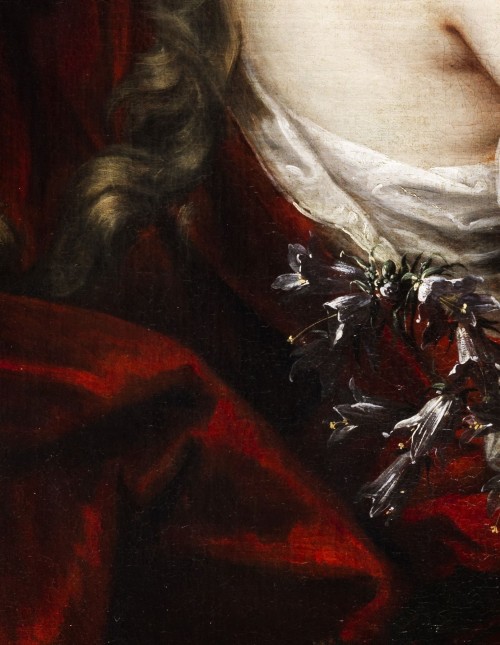 badlydonediana:Detail from Venus and Amor. Flowers attributed to Gaspar Peeter Verbruggen the Younge
