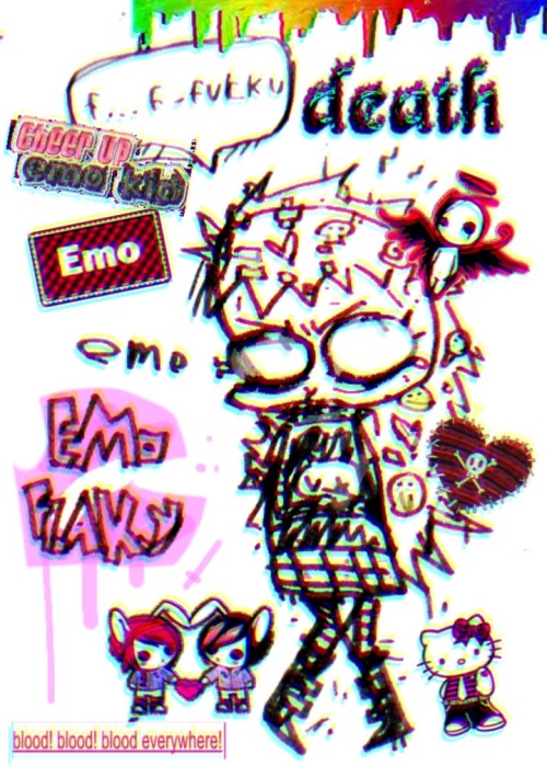 Happy Tree Friends But Petuniaz Goth Flakyz Emo N Nuttyz Scene.........