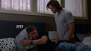 coldhands-warmpsychosis:   This has to be one of the best things ever.  Jensen was really asleep when they filmed this, and you can completely read what’s going through his mind. It’s like:         