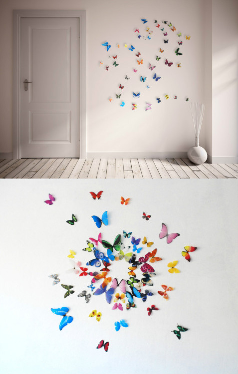 Porn Pics sosuperawesome:  3D Wall Bats, Leaves and