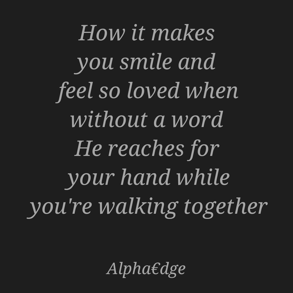 yesiamhisgoddess:  Holding hands matters