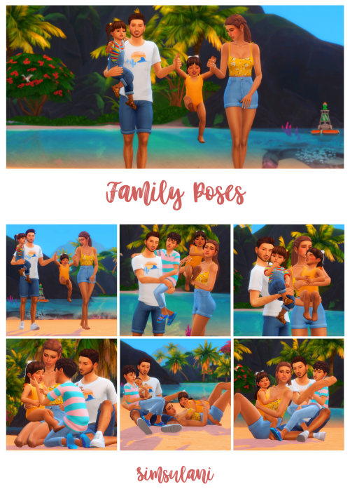 #244 Pose Pack - Family Poses•  6 posesAndrews Pose Player  Teleport any simDownload : HerePatron, t