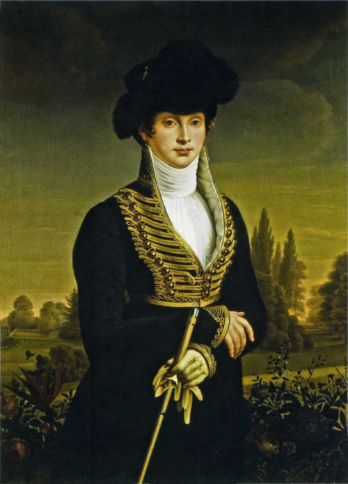 Queen Louise of Prussia in a riding habit by Wilhelm Ternite, 1809