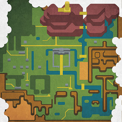 otlgaming:  MINIMALIST VIDEO GAME MAP PRINTS One of the best things I love about