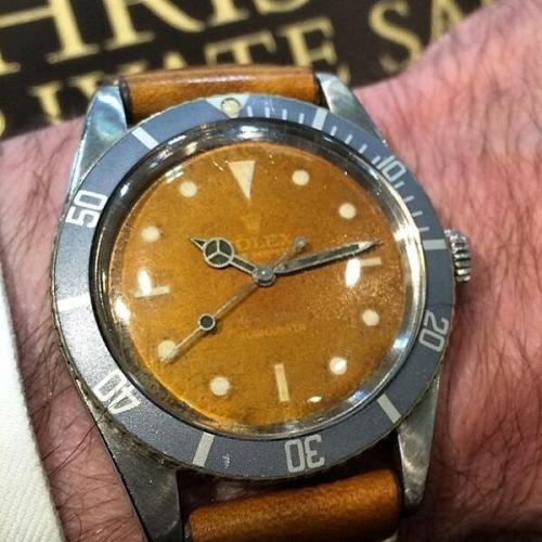 Who wouldn’t love chocolate? Rolex 5508 no crown guard on sale by Christie’s.