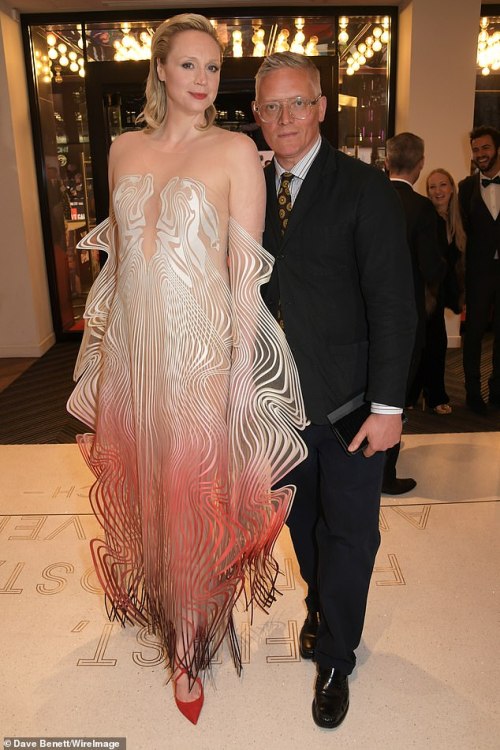 aliveanddrunkonsunlight:Gwendoline Christie wearing Iris Van Herpen at BFI London Film Festival - Oc