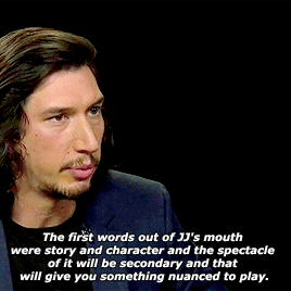 bentages:“I feel like that character [Kylo] makes sense to me. The family dynamic and desperately wa
