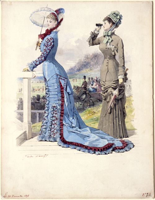 history-of-fashion:1872 - 1874 - 1875 - 1876 - 1878 - 1878 Fashion plates by Jules David  (Clark A