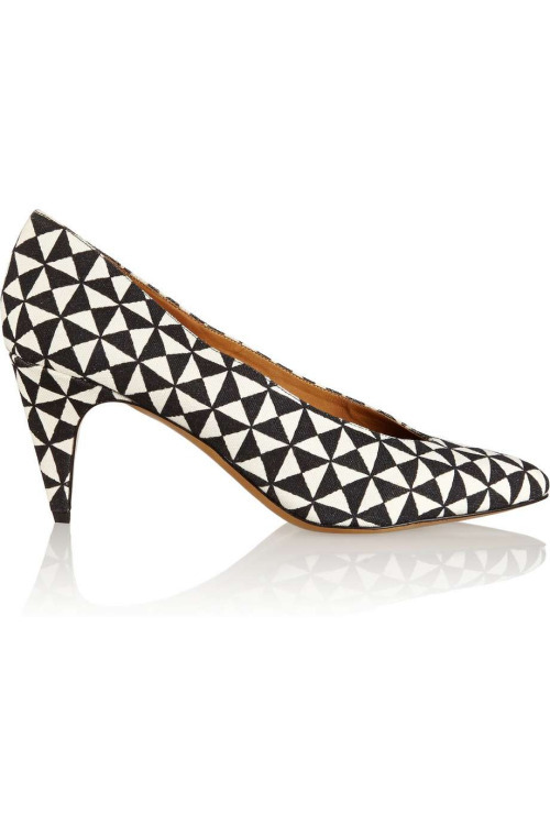 High Heels Blog Prissy printed canvas pumps via Tumblr