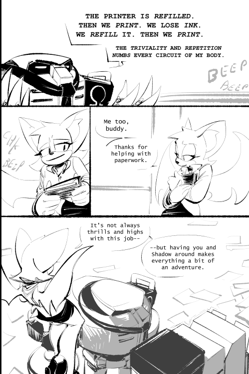the-hydroxian-artblog: here / next (TBD)Omega Buys Printer Ink is a prequel to my Metal Sonic and Am