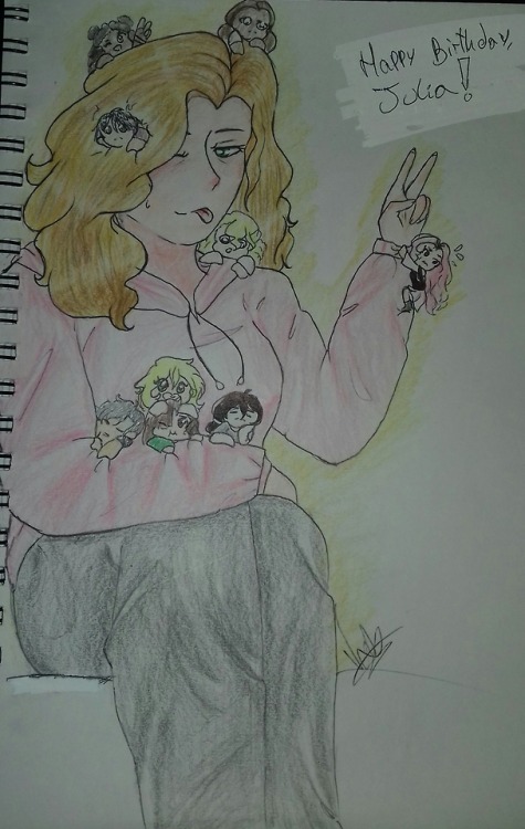 So I could finish it on time! For @juuria’s b-day! Sorry if the colors are weir adjfjf Hope yo