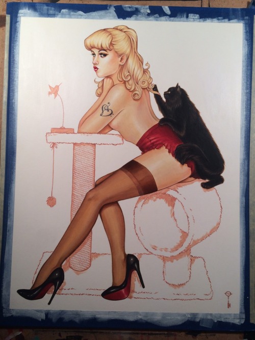 laurenwk: Most wonderful art of me and Nils by Glenn Arthur!