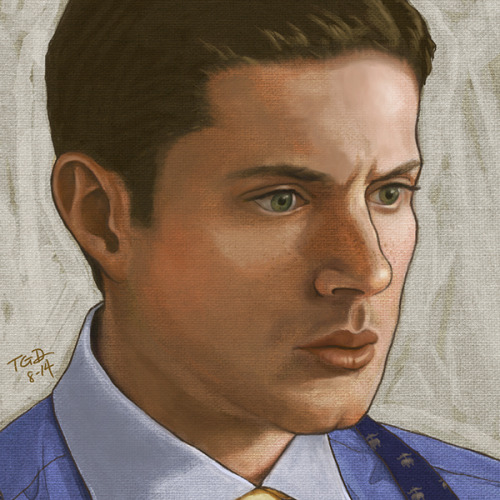 amisplacedlonelyheartsad: My painting of Dean Winchester from “It’s a Terrible Life” (4.17). Plus a 