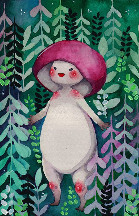 suomuurahainen:Mushrooms done for my school project. Omfg@melodic-rupture