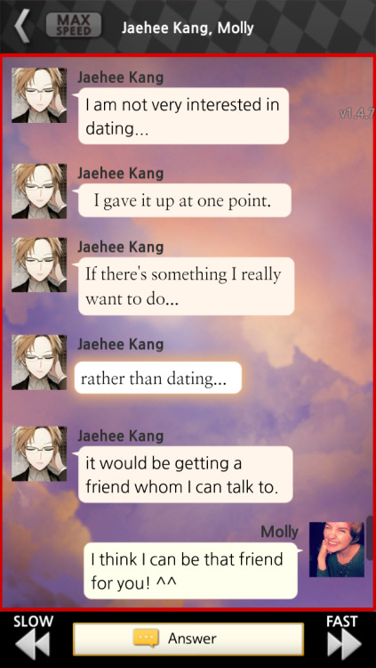 I&rsquo;m on Jaehee&rsquo;s route, but I think the game is going to #Gal Pal us&hellip;