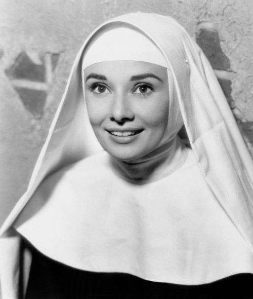 Portrait of Audrey Hepburn in The Nun&rsquo;s Story directed by Fred Zinnemann, 1959