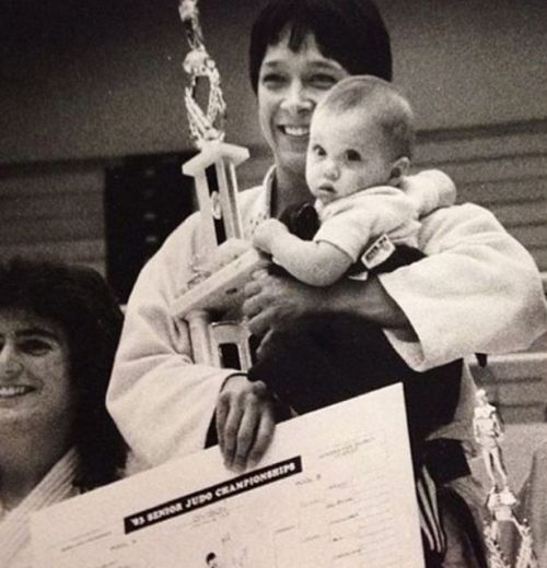 the-history-of-fighting:Ronda Rousey, Olympic medallist and former UFC champion with her mother Dr A