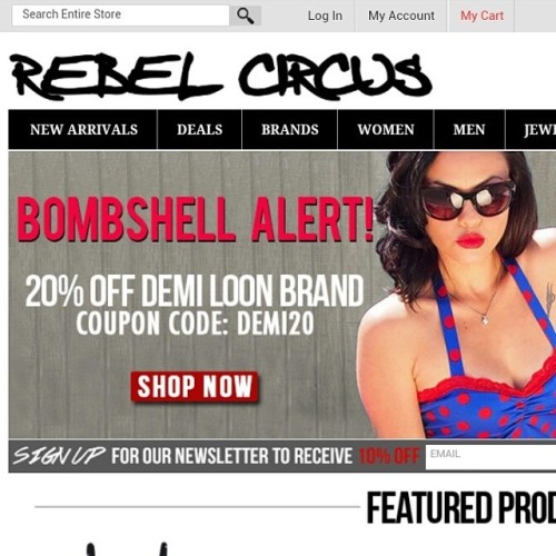 Huge Demi Loon sale on Rebel Circus today! Shop our entire collection at 20% off!! #sale #clothingsale #pinupclothing #pinupgirl #couponcode #shop #rebelcircus @rebelcircus #demiloon