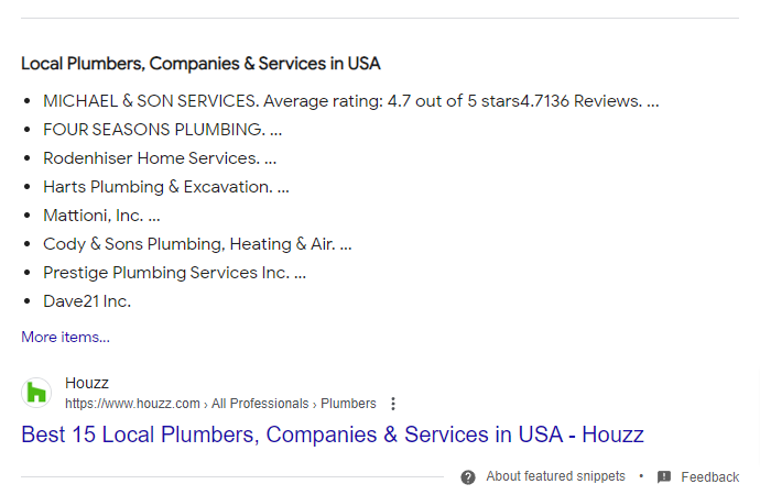 Best Plumbers in the USA according to Houzz