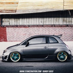 stancenation:  Visit our site (www.stancenation.com) and check out more photos of this sexy Fiat 500 Abarth! | Photo By: @itsgoco #stancenation