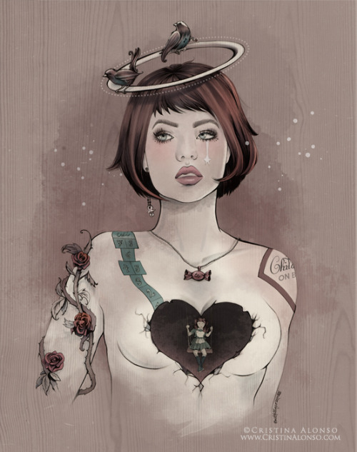 artforadults:  again, follow cristina alonso! cristina-alonso-ilustradora:  ‘Child on Board’ by Cristina Alonso (www.cristinalonso.com)  