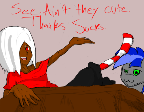 melodyloveschicken:  Melody: I guess I restarted. Ask me anything and i will attempt to answer. I got Smitty here temporarily. Sockie ((Even though shee don’t probably remember giving them to me xD) http://sockiepie.tumblr.com/ Smitty http://smittygir4.tu