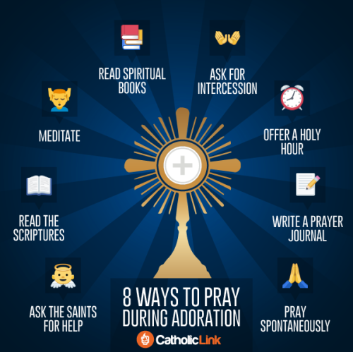 Infographic: 8 ways to pray during Adoration