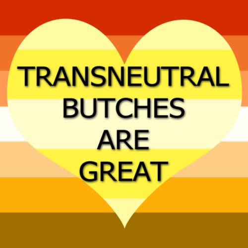 (Image description: the butch pride flag as a background with heart shaped nonbinary and trans flags