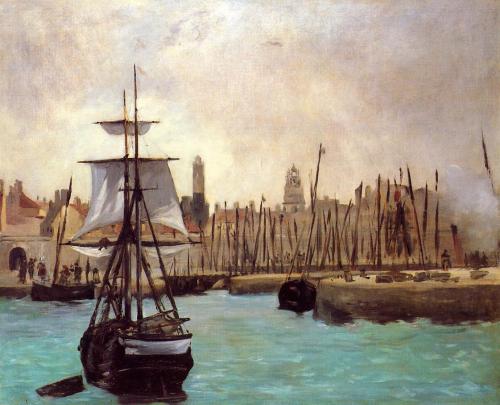 artist-manet: The Port of Bordeaux, 1871, Édouar ManetMedium: oil,canvas