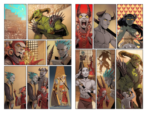 phobso: some pages from my demon comics book me and my colorist @orphensirius made it for 7 months, 