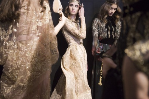 Backstage at Elie Saab Couture Fall-Winter 2017