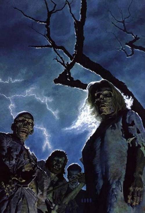 Night of the Walking Dead, Robh Ruppel cover for AD&amp;D 2nd ed Ravenloft module RQ1 by Bill Sl