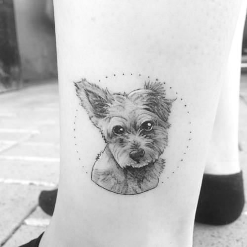 Mia&rsquo;s pup #Tattoolife #darkartists #tattoodo #Trad_tattooflash #expertblackwork #tattooistartm