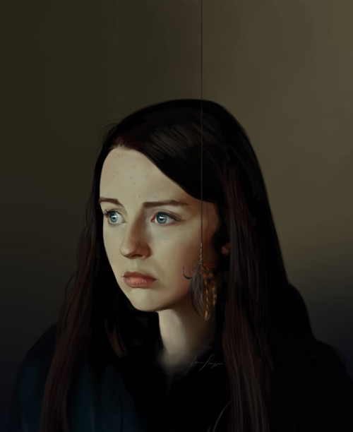 thetuxedos:Quick painting of Abigail Hobbs from Hannibal. Nine-ish hours.