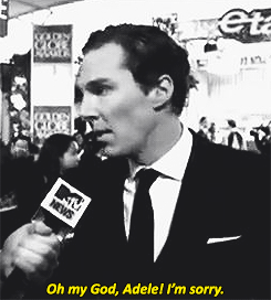 davecronenberg-deactivated20130:  In which Benedict is an Adele fangirl. 
