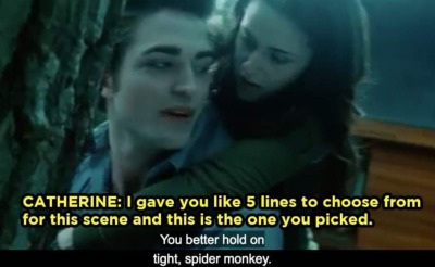 xslytherin:Robert Pattinson’s commentary in Twilight is hilarious 