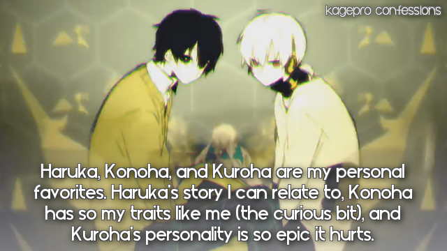 Konoha, Kuroha, Haruka — Mekakucity Actors / Kagerou Project // Personality  Swap!