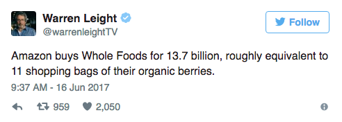 buzzfeed:Literally Just A Bunch Of Funny Tweets About Amazon Buying Out Whole Foods