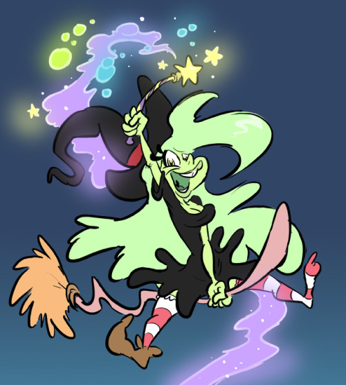 Art trade with @cosmic-doodle‘s witchy witch.Your art is awesome y’know!