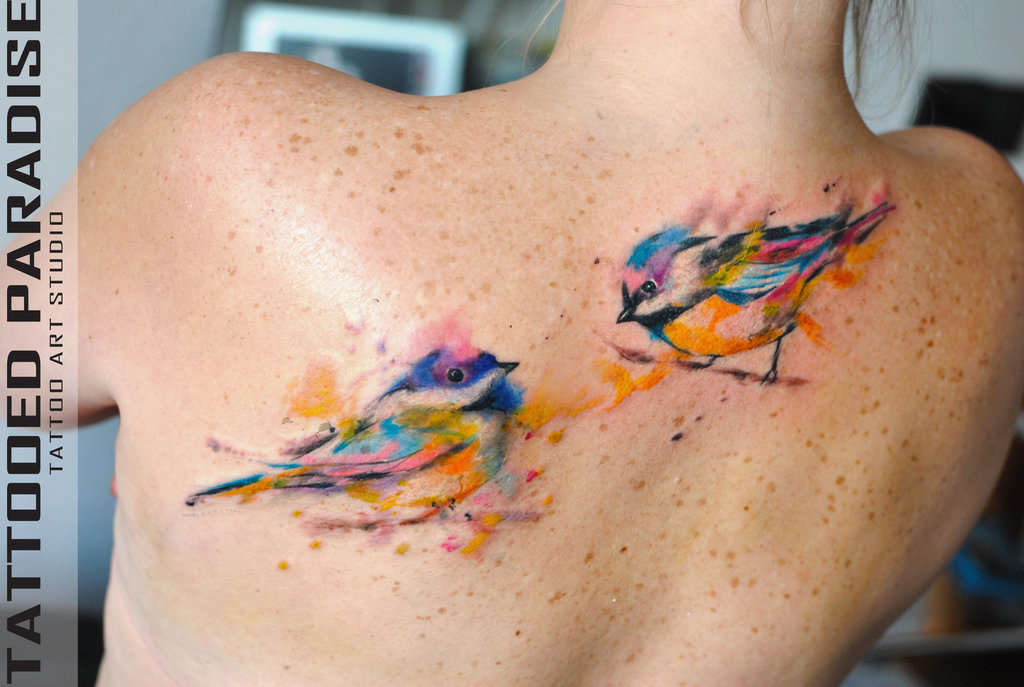 rubendomfer:  Watercolor tattoo by Aleksandra Katsan 