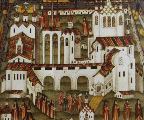 Solovetsky Monastery (1709). Detail.At Vologda state museum-reserve of history, architecture and art