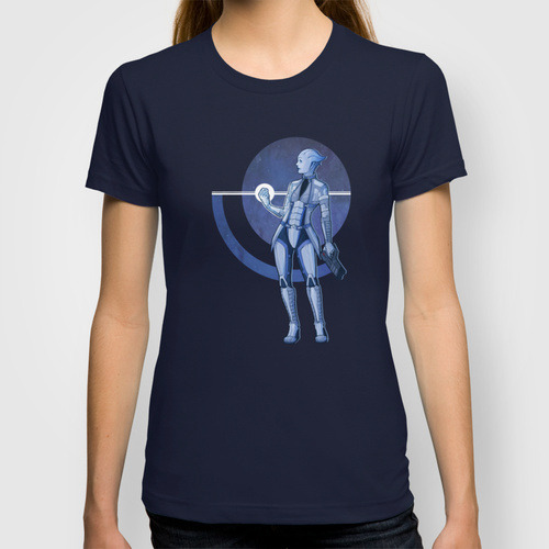 weissidian:  Made my Liara print available as T-shirts and iPhone skins/cases! 