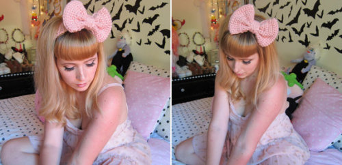 okaywowcool:pink bow head wrap - ศ.95