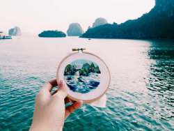 asylum-art:  Teresa Lim Embroiders Her Travels