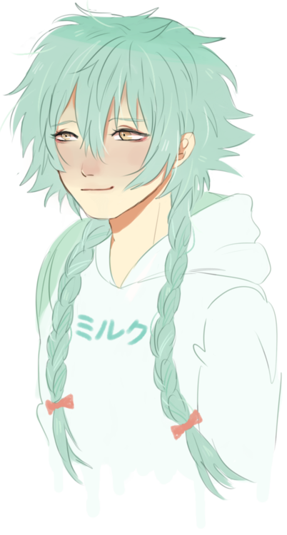 uusui:  aoba while i was teaching ame to color ( ´ ▽ ` ) 