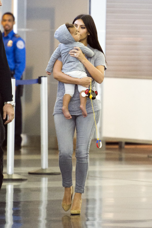 Kim and North arriving at JFK airport in New York 8/11/14
