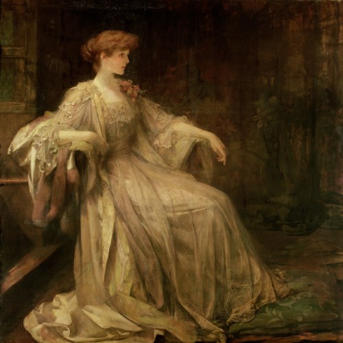 the-garden-of-delights:“Portrait of Violet Manners, Duchess of Rutland” (c. 1890) by Sir James Jebus