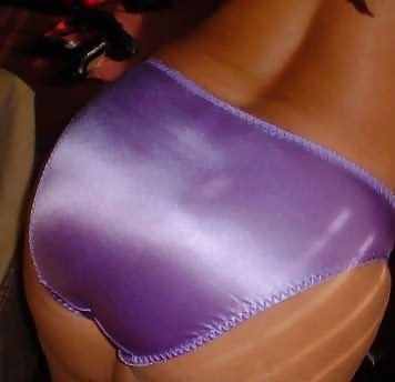 guyintouch:  Smooth satin panties on fine tight end:)