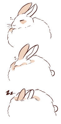 uncledante:  ponpekopon:  sleepy bunny *:｡(´ㅅ`   